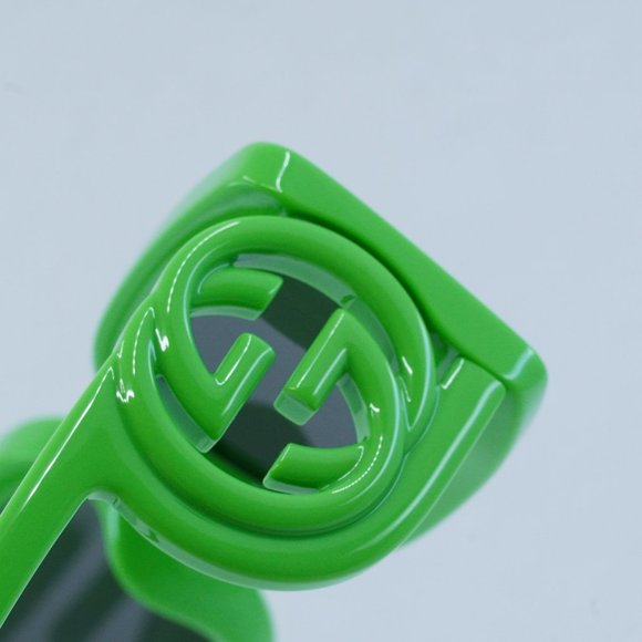 FINAL PRICE NEW GUCCI GG1325S 009 ACID GREEN/GREY SUNGLASSES - Picture 4 of 9